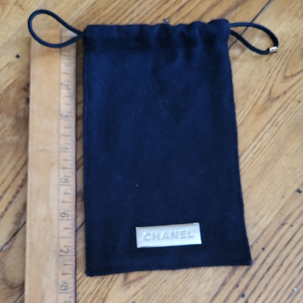 CHANEL Midnight Black Velvet Pouch